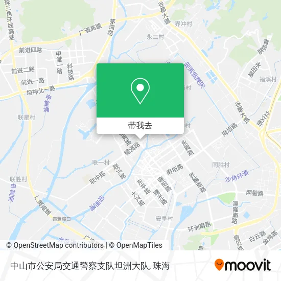 中山市公安局交通警察支队坦洲大队地图