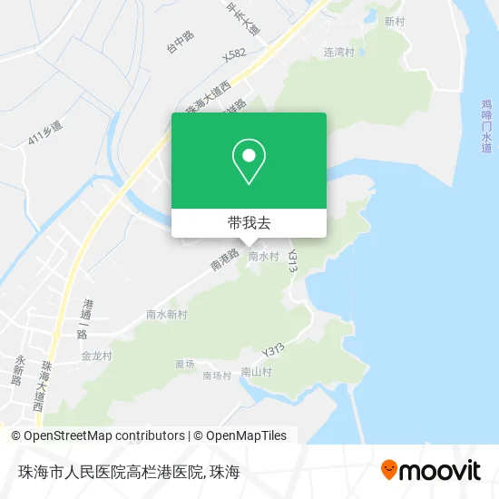 珠海市人民医院高栏港医院地图