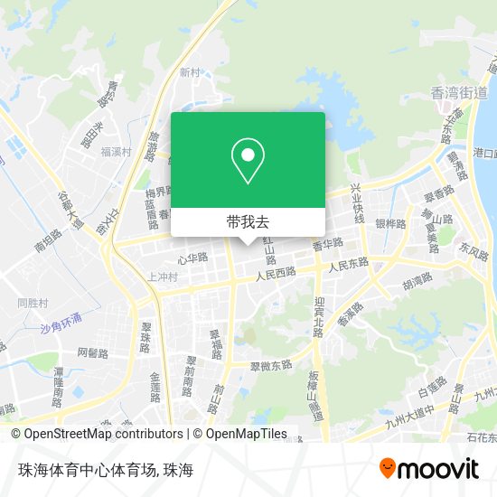 珠海体育中心体育场地图