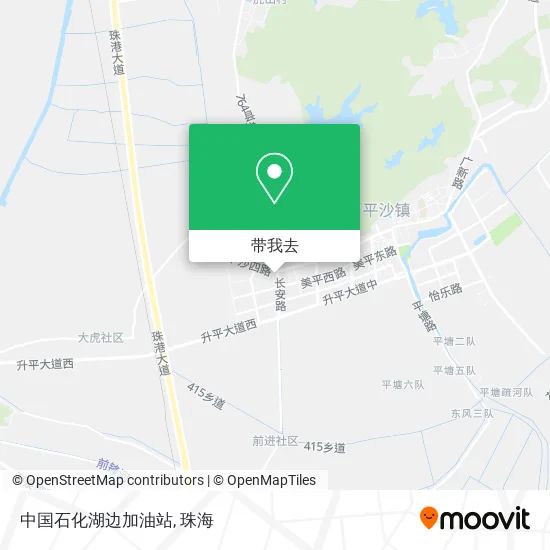 中国石化湖边加油站地图