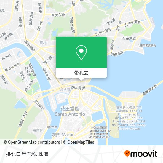 拱北口岸广场地图