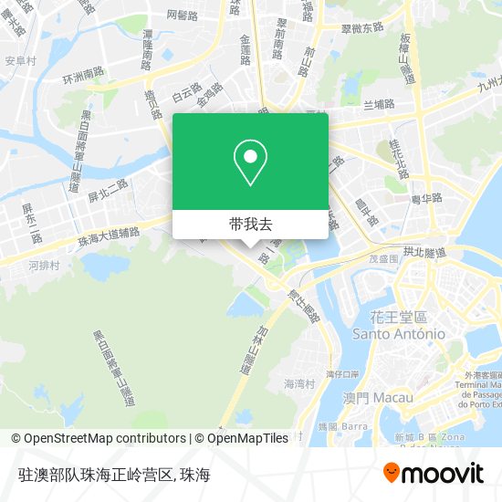 驻澳部队珠海正岭营区地图