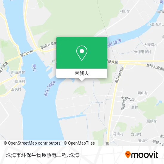 珠海市环保生物质热电工程地图