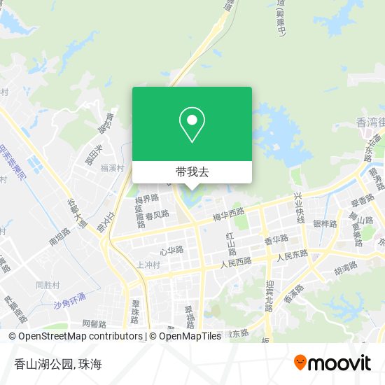 香山湖公园地图