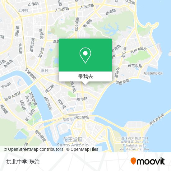 拱北中学地图