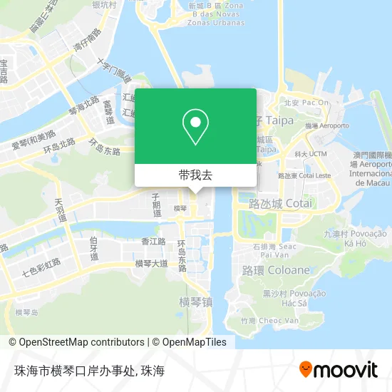 珠海市横琴口岸办事处地图