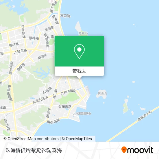 珠海情侣路海滨浴场地图