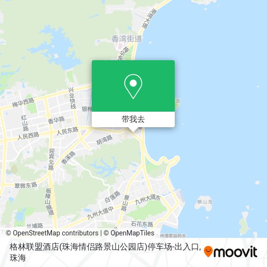 格林联盟酒店(珠海情侣路景山公园店)停车场-出入口地图