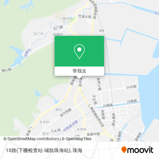 10路(下栅检查站-城轨珠海站)地图