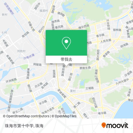 珠海市第十中学地图