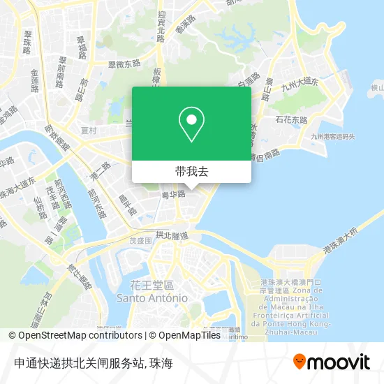 申通快递拱北关闸服务站地图