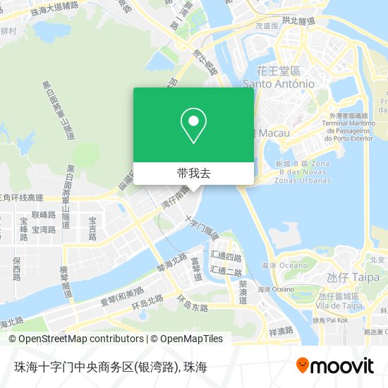 珠海十字门中央商务区(银湾路)地图