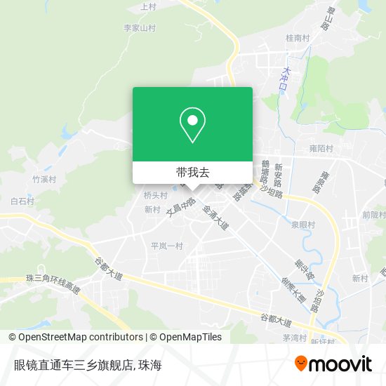 眼镜直通车三乡旗舰店地图