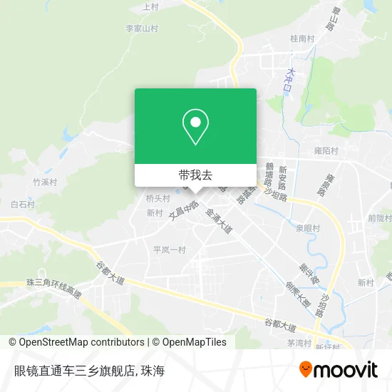 眼镜直通车三乡旗舰店地图