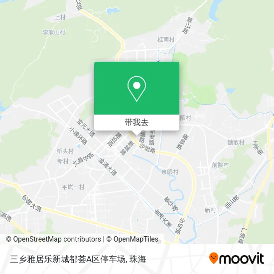 三乡雅居乐新城都荟A区停车场地图