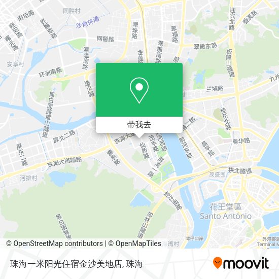 珠海一米阳光住宿金沙美地店地图