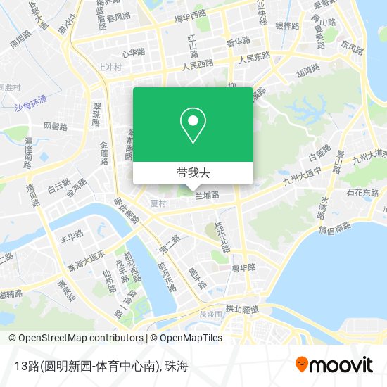 13路(圆明新园-体育中心南)地图