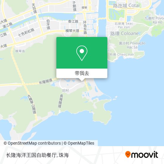 长隆海洋王国自助餐厅地图