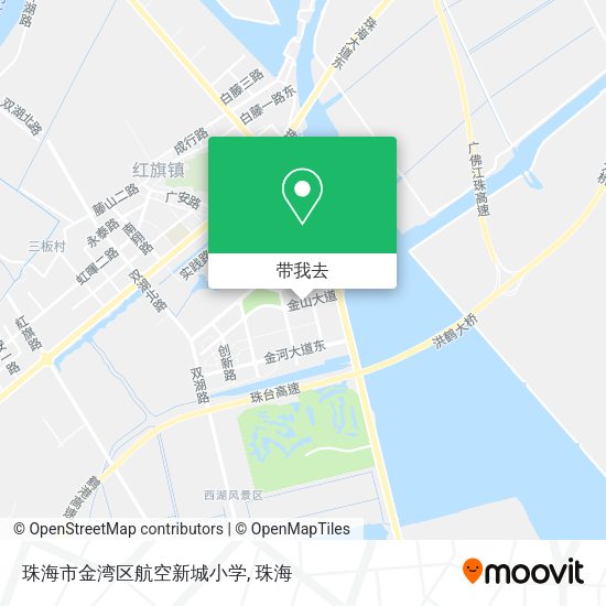 珠海市金湾区航空新城小学地图