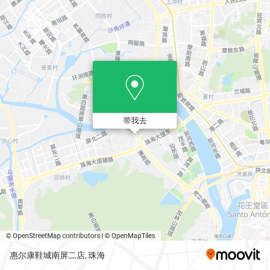 惠尔康鞋城南屏二店地图