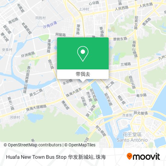 Huafa New Town Bus Stop 华发新城站地图
