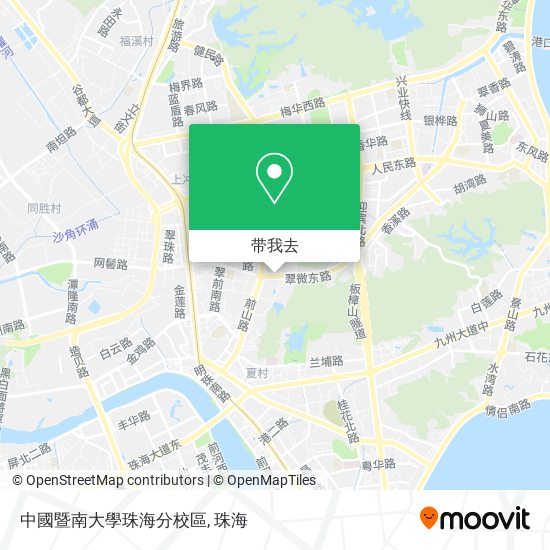 中國暨南大學珠海分校區地图