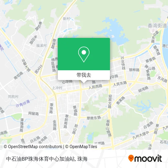 中石油BP珠海体育中心加油站地图