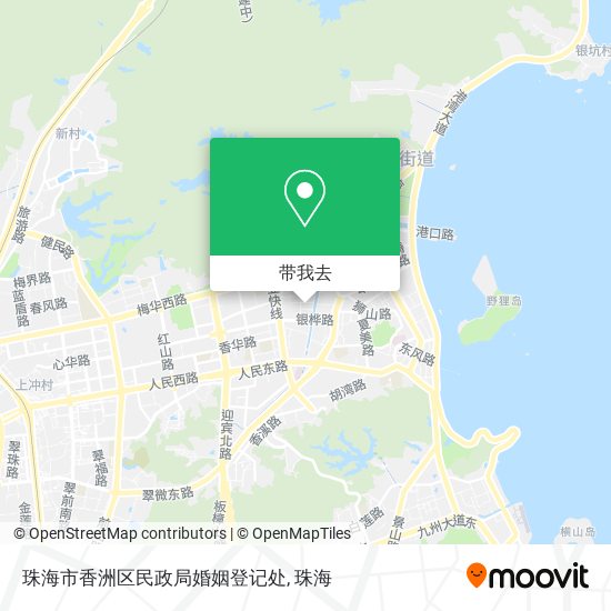 珠海市香洲区民政局婚姻登记处地图