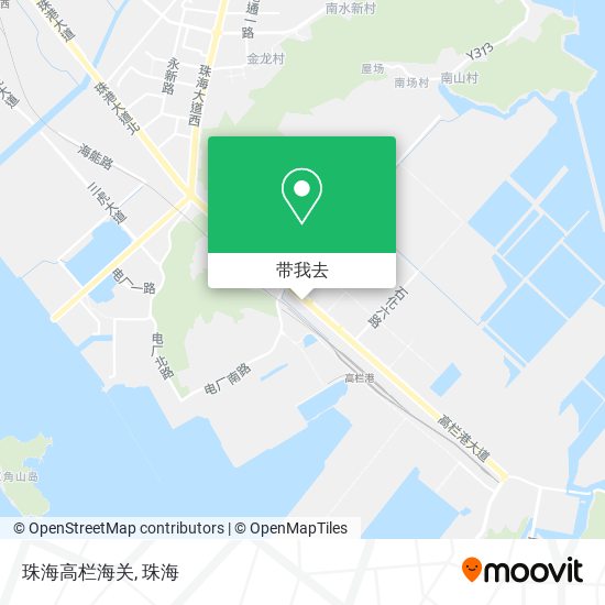 珠海高栏海关地图