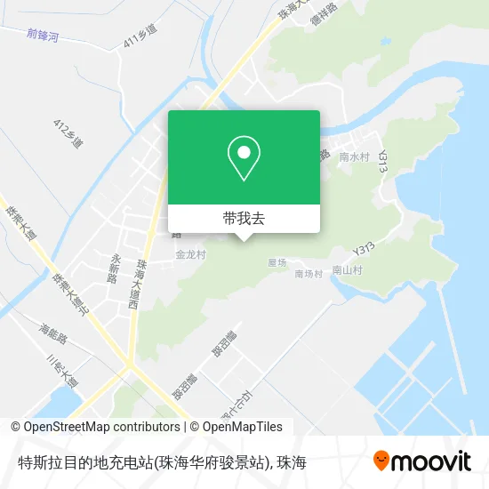特斯拉目的地充电站(珠海华府骏景站)地图