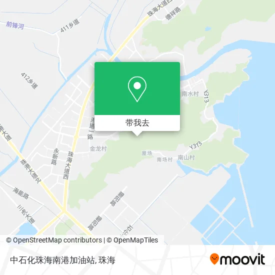 中石化珠海南港加油站地图