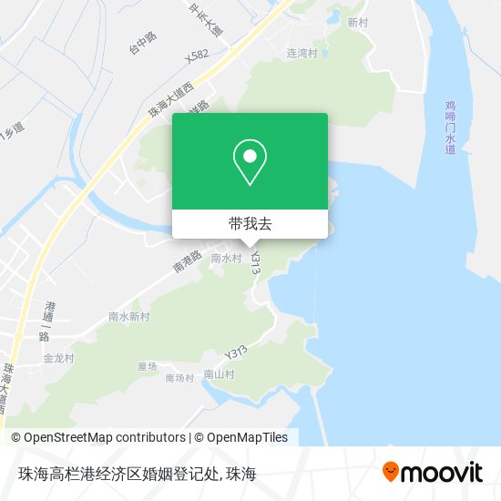 珠海高栏港经济区婚姻登记处地图