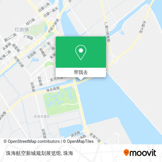 珠海航空新城规划展览馆地图