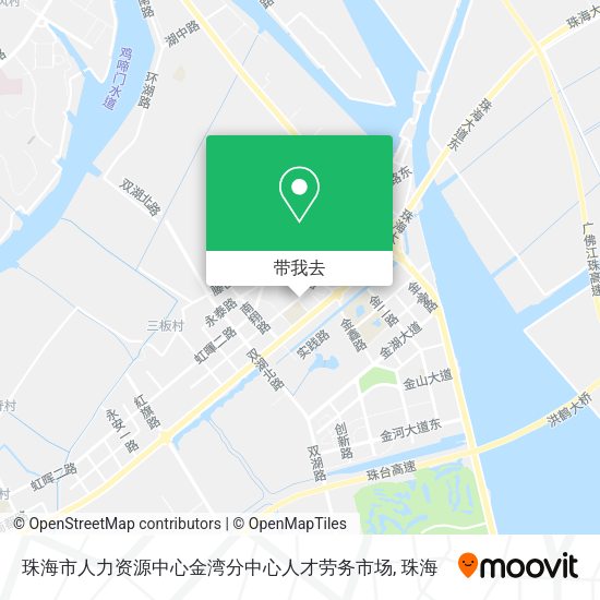 珠海市人力资源中心金湾分中心人才劳务市场地图