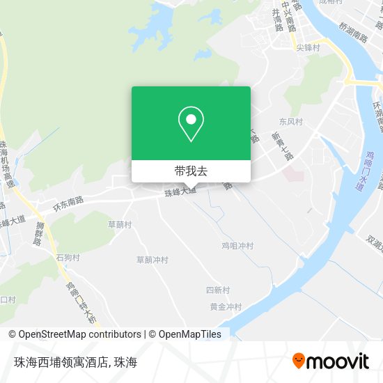 珠海西埔领寓酒店地图