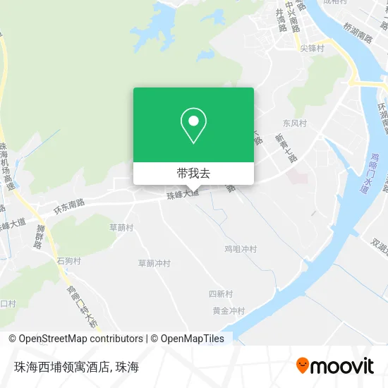 珠海西埔领寓酒店地图