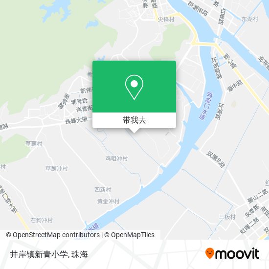 井岸镇新青小学地图