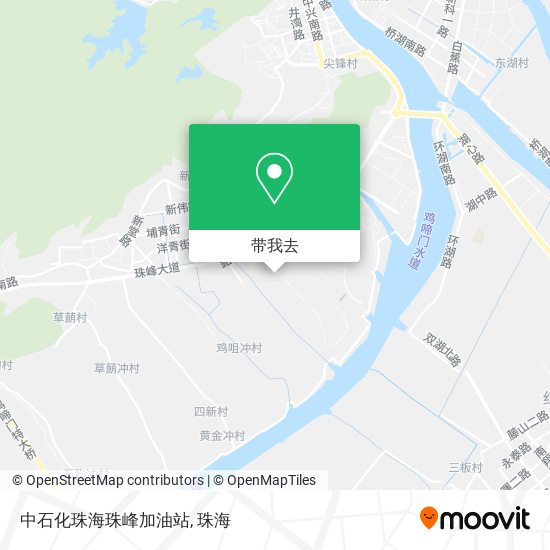 中石化珠海珠峰加油站地图
