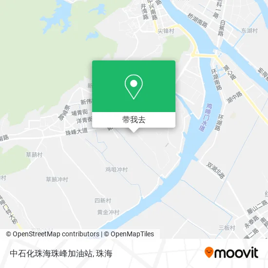 中石化珠海珠峰加油站地图