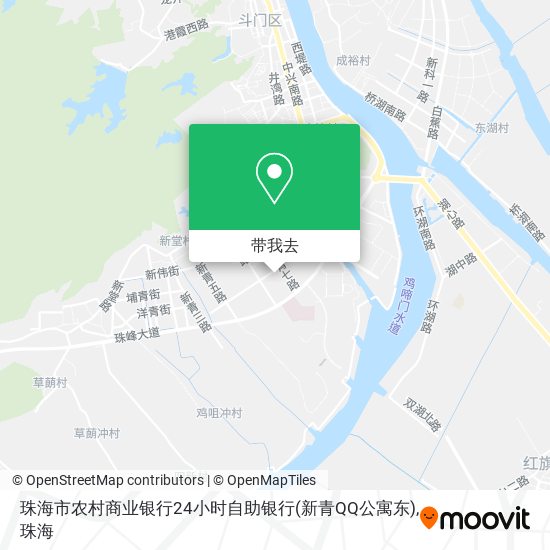 珠海市农村商业银行24小时自助银行(新青QQ公寓东)地图