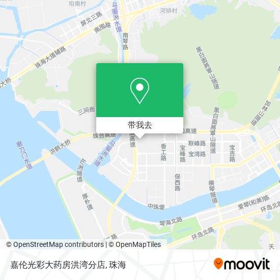 嘉伦光彩大药房洪湾分店地图