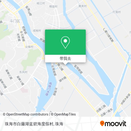 珠海市白藤湖蓝碧海度假村地图