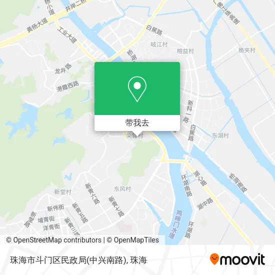 珠海市斗门区民政局(中兴南路)地图