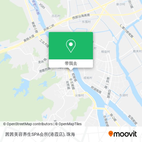 茜茜美容养生SPA会所(港霞店)地图