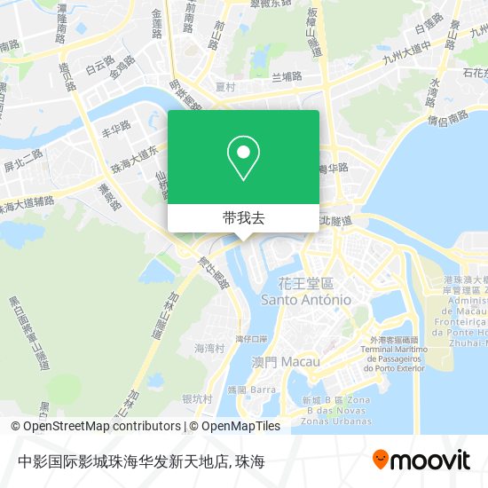 中影国际影城珠海华发新天地店地图