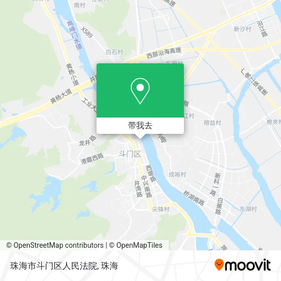 珠海市斗门区人民法院地图