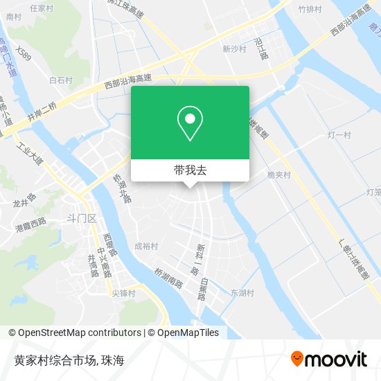 黄家村综合市场地图