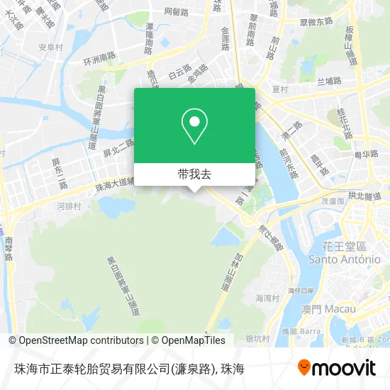珠海市正泰轮胎贸易有限公司(濂泉路)地图