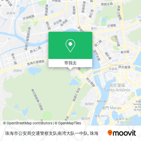 珠海市公安局交通警察支队南湾大队一中队地图