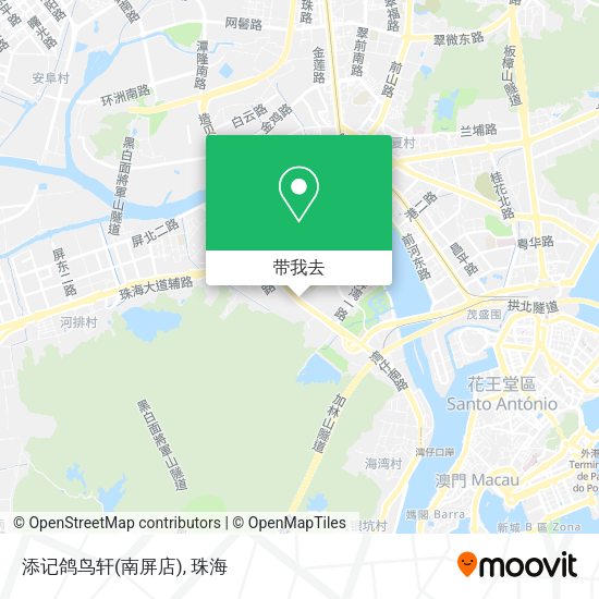 添记鸽鸟轩(南屏店)地图
